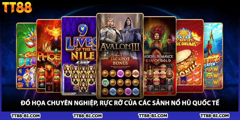 Đồ họa chuyên nghiệp, rực rỡ của các sảnh nổ hũ quốc tế