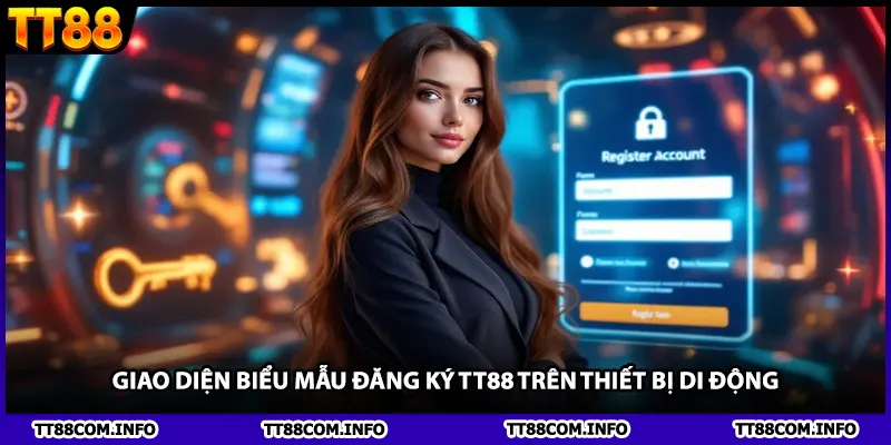 Giao diện biểu mẫu đăng ký TT88 trên thiết bị di động