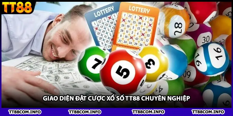 Giao diện đặt cược xổ số TT88 chuyên nghiệp