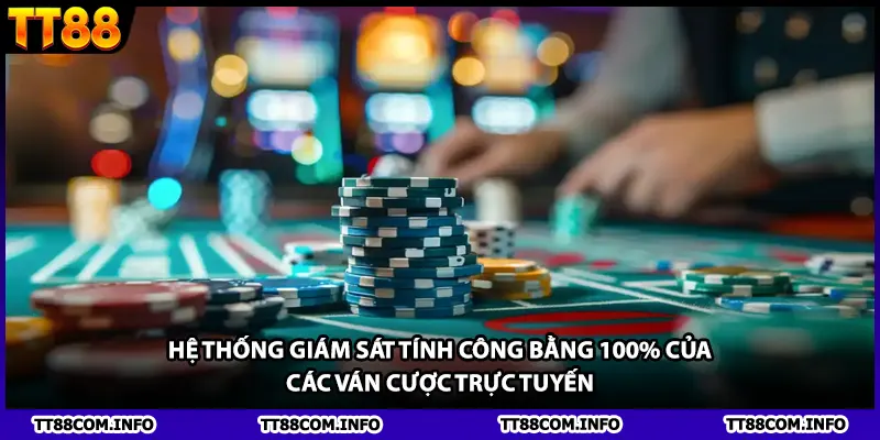 Hệ thống giám sát tính công bằng 100% của các ván cược trực tuyến.