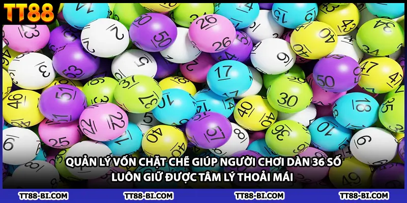 Quản lý vốn chặt chẽ giúp người chơi dàn 36 số luôn giữ được tâm lý thoải mái